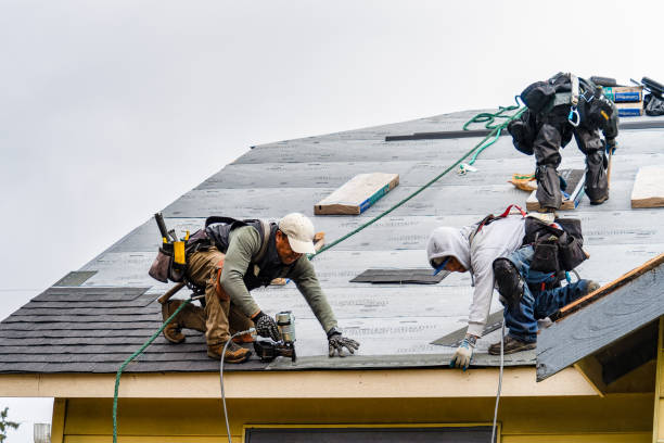 Professional Roof Replacement technician working in Fishs Eddy, NY